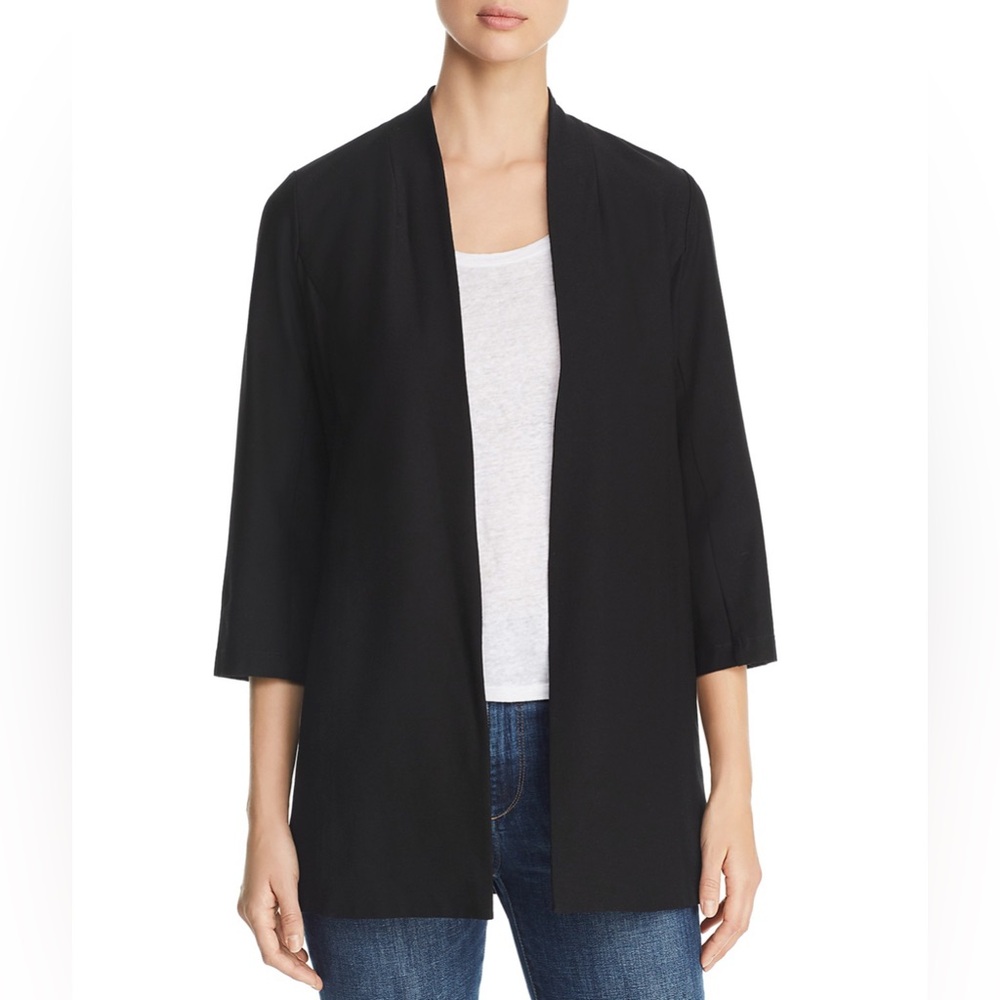 Eileen Fisher Lightweight Washable Stretch Crepe Collarless Jacket | S/P ($288)